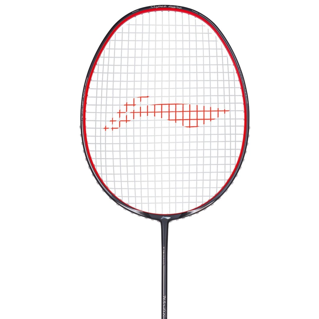 Close up of Windstorm 700 IV Badminton racket head by Li-ning studio