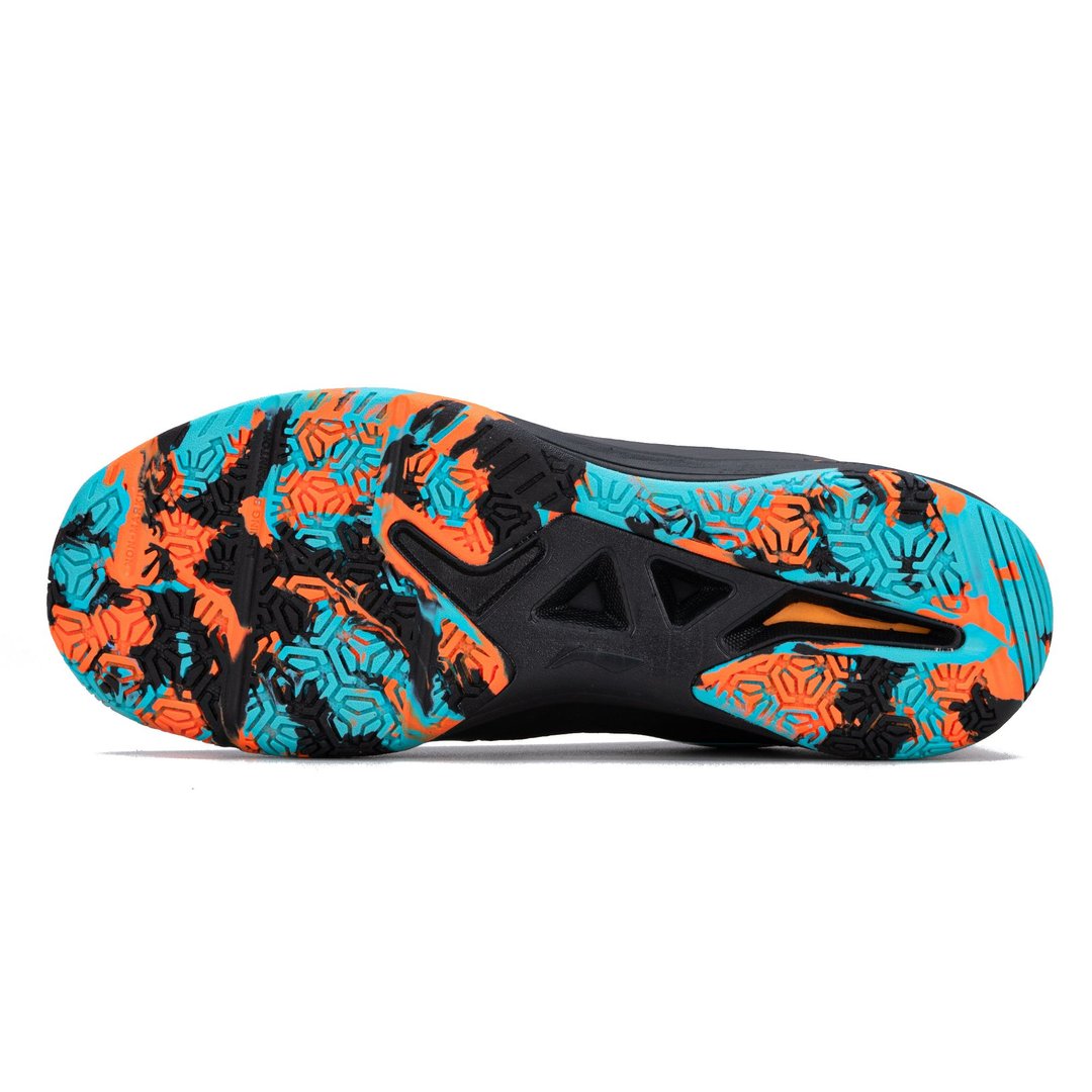 Li-Ning Hypersonic II Non Marking Badminton Shoe (Black/Orange/Turquoise)