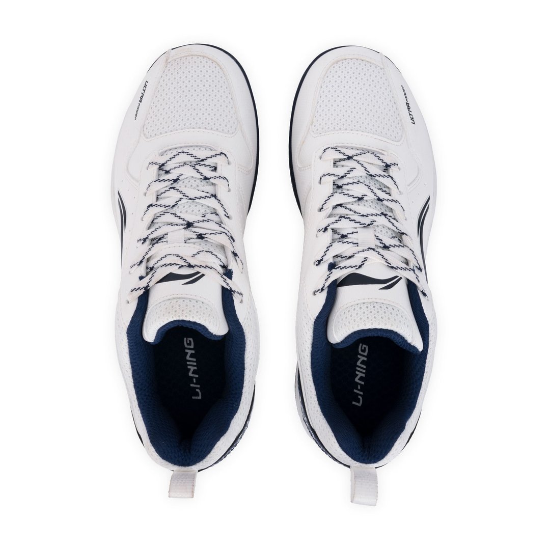 Ultra Power (White/Navy) - Badminton Shoe - Top view