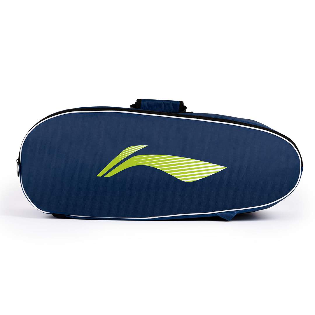 Spike Badminton Kit Bag - Blue/Lime - Back View