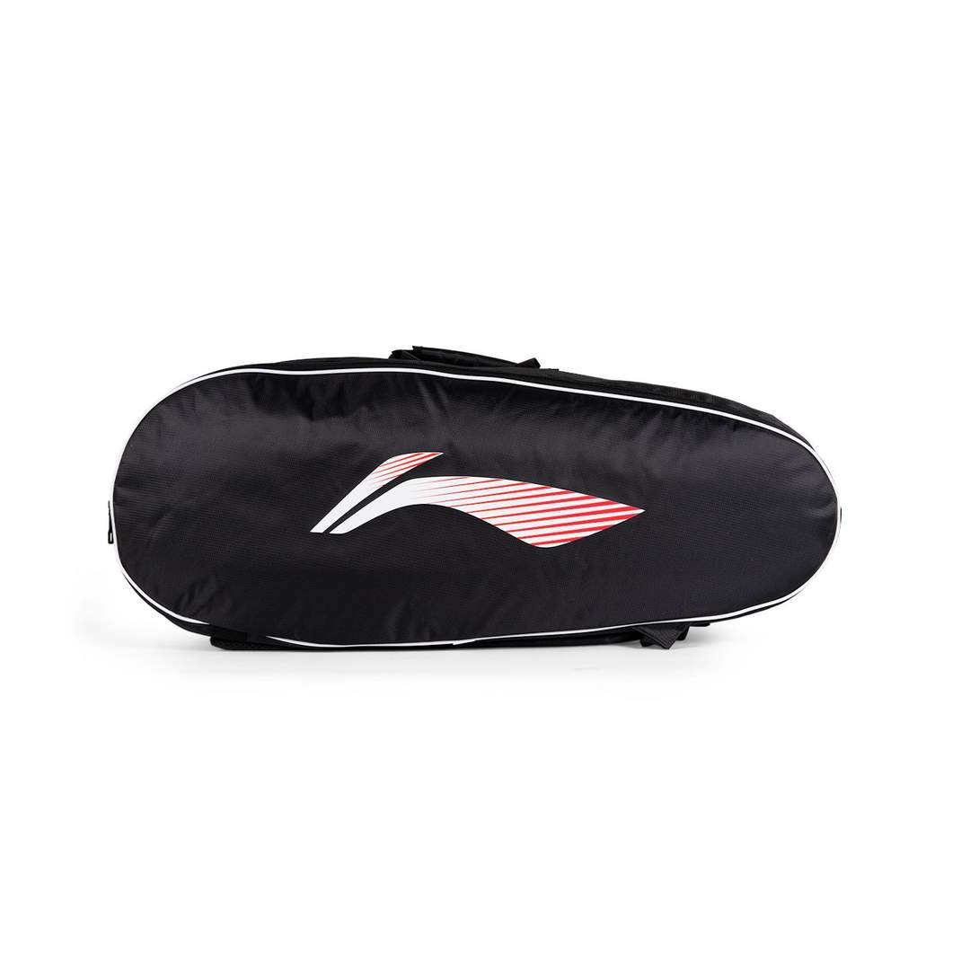 Hustler Badminton Kit Bag (Black/Red) - Back View