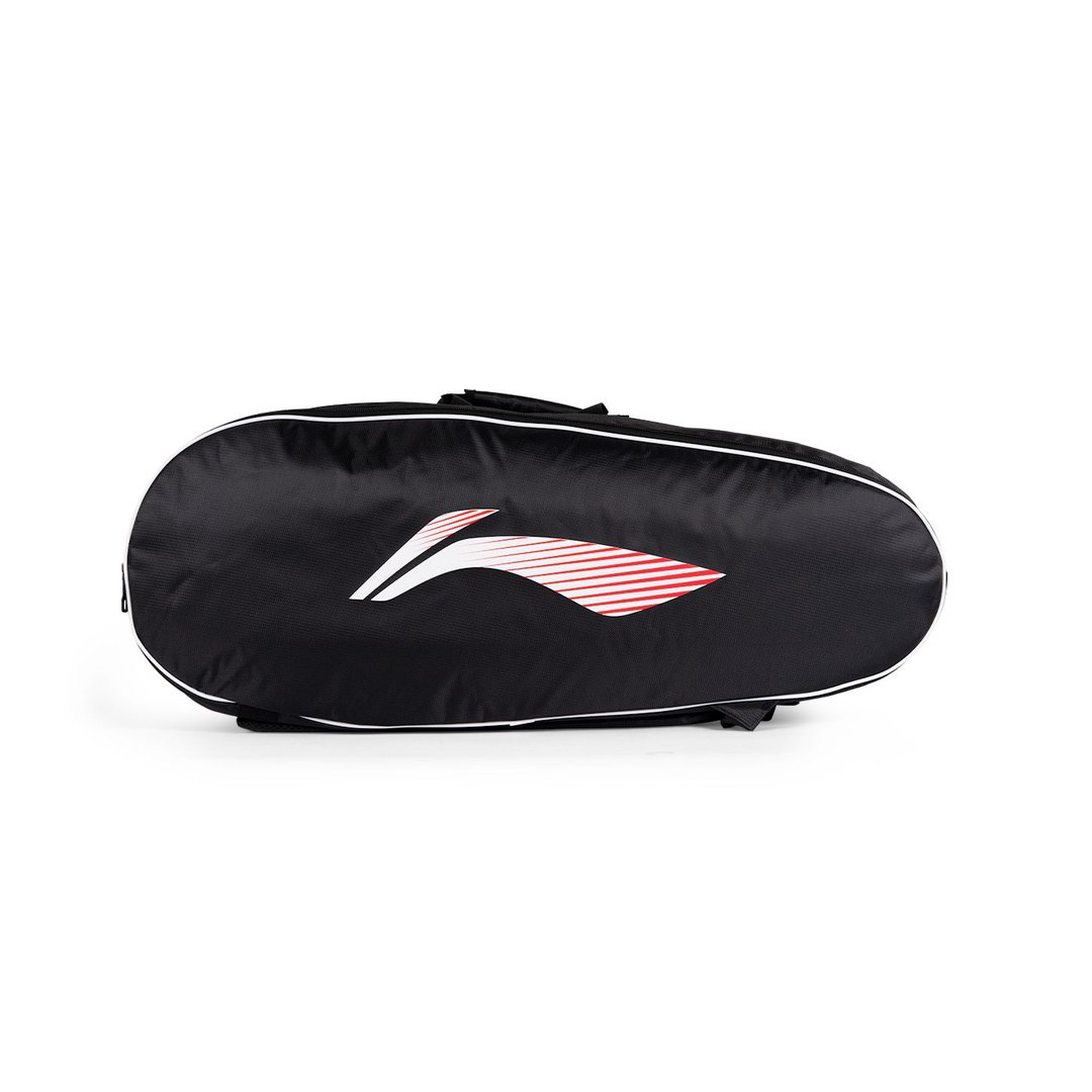 Hustler Badminton Kit Bag (Black/Red) - Back View
