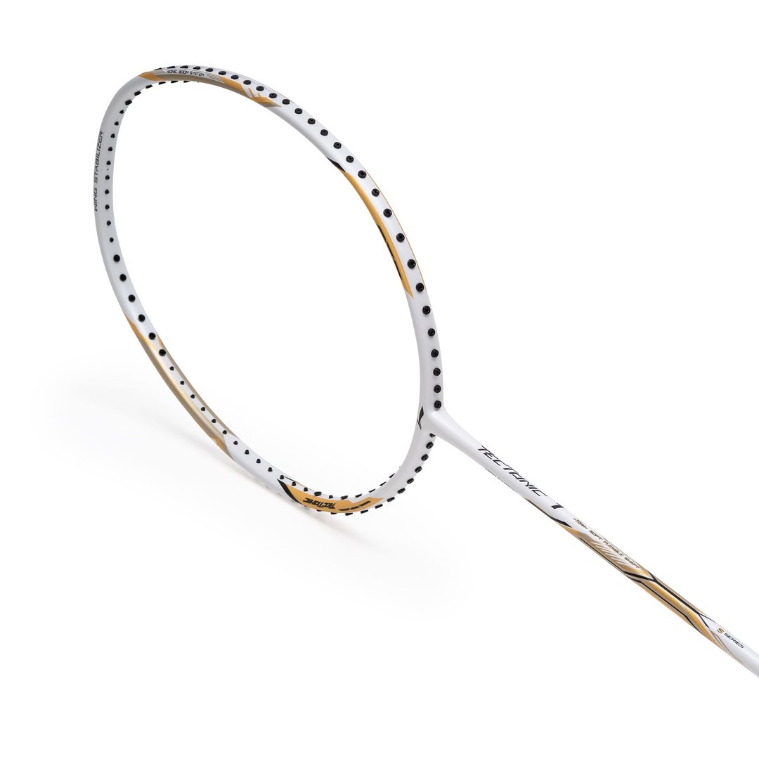 Li-ning Tectonic 1S unstrung Badminton racket - White/Gold