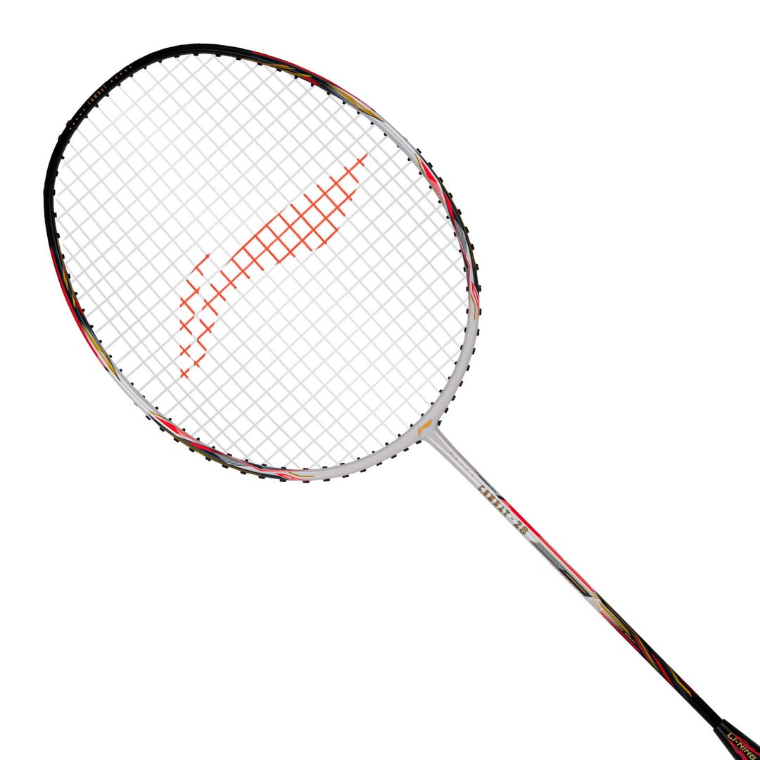 Combat Z8 - 84 Grams (White/Black/Orange Red) Badminton Racket