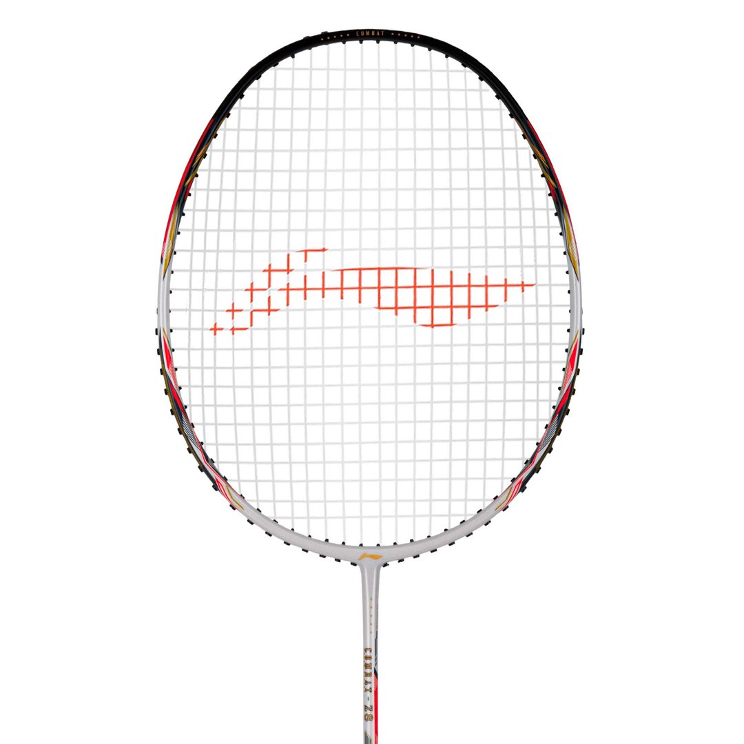 Combat Z8 - 84 Grams (White/Black/Orange Red) Badminton Racket