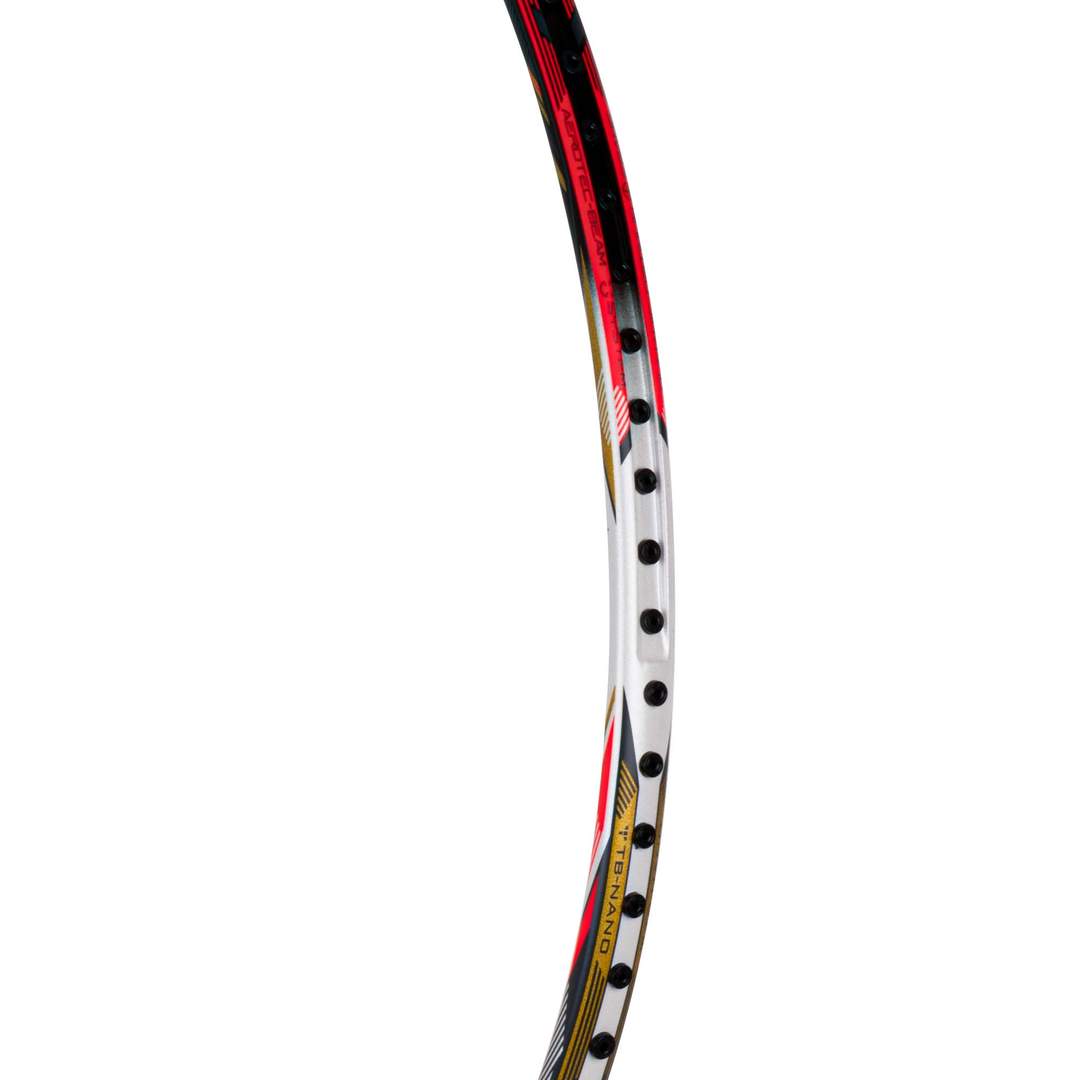 Combat Z8 - 84 Grams (White/Black/Orange Red) Badminton Racket