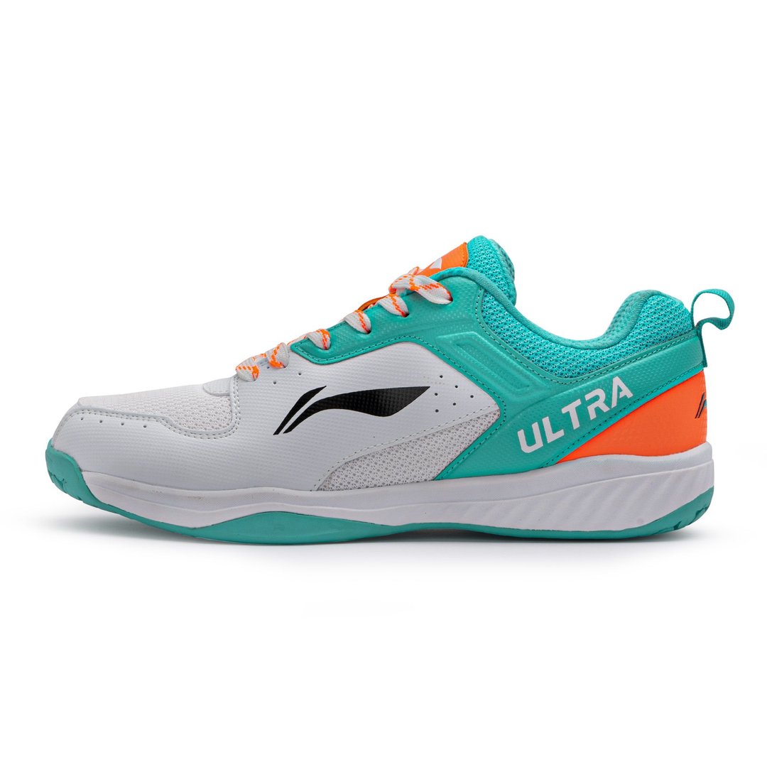Ultra Speed (White, Apple Green, Orange) Badminton Shoe