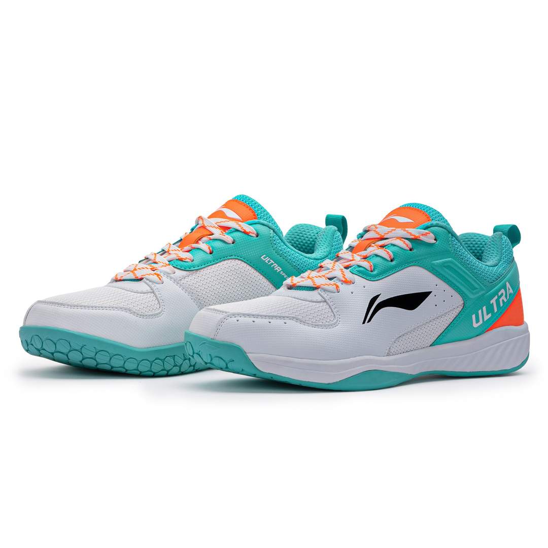 Ultra Speed (White, Apple Green, Orange) Badminton Shoe