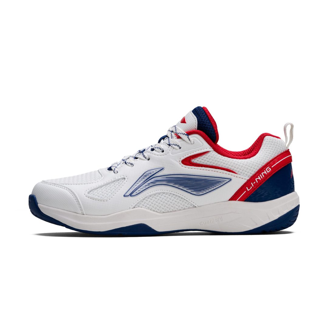 Li-Ning Aero Speed Non-Marking Badminton Shoes (White/Red/Navy)