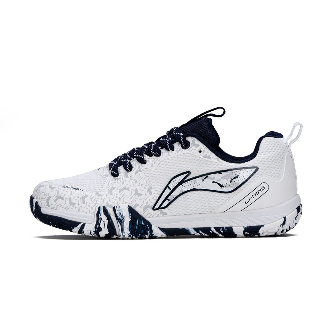 Li-Ning Saga Lite X Non Marking Badminton Shoes (White/Navy)