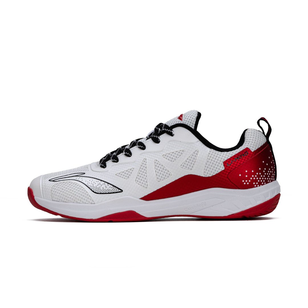 Li-Ning Aero Fly Non marking Badminton Shoes (White/Red/Black)