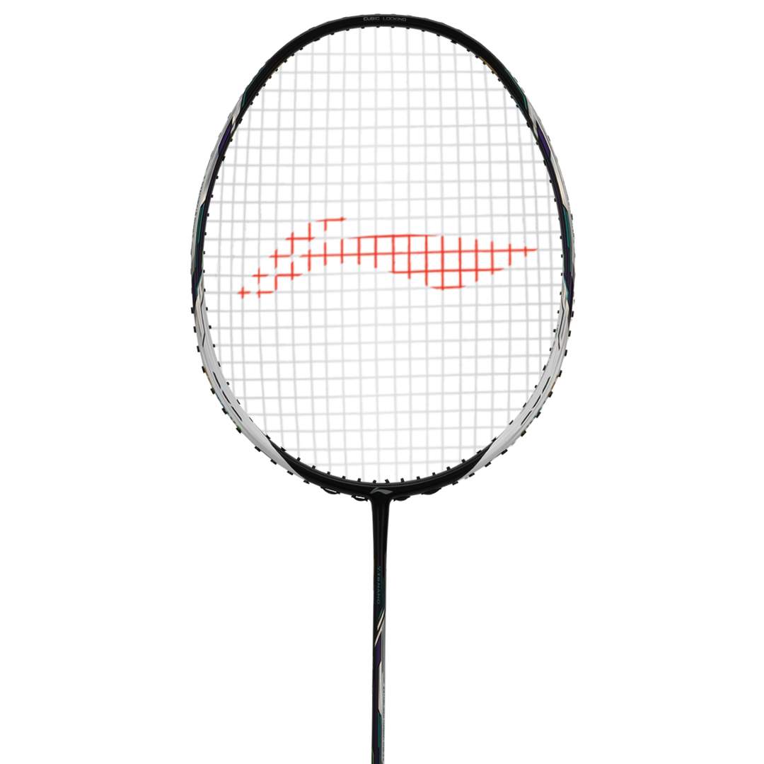 Close up of Tectonic 9 4U Badminton racket head by Li-ning studio