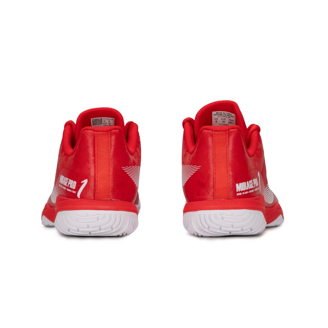 Mirage Pro - Fiery Red - Badminton Shoe - Back view