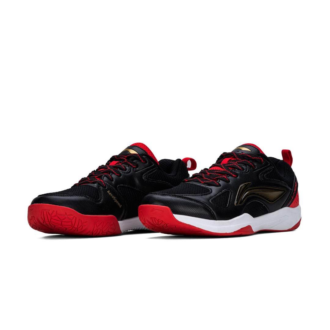 Li-Ning Aero Speed Non Marking Badminton Shoes (Black/Red/Gold)