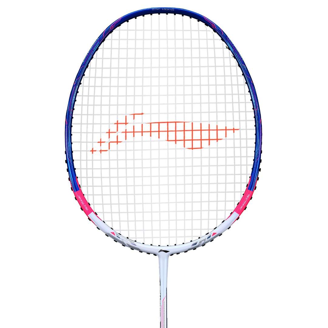 Close up of Tectonic 7I Badminton racket head by Li-ning studio